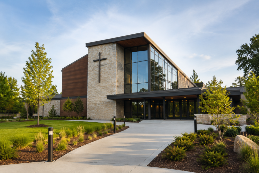 Modern church building